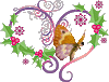 Gif animé coeur papillon